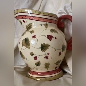 ~Waverly~ Garden Room “Floral Manor” Ceramic Pitcher